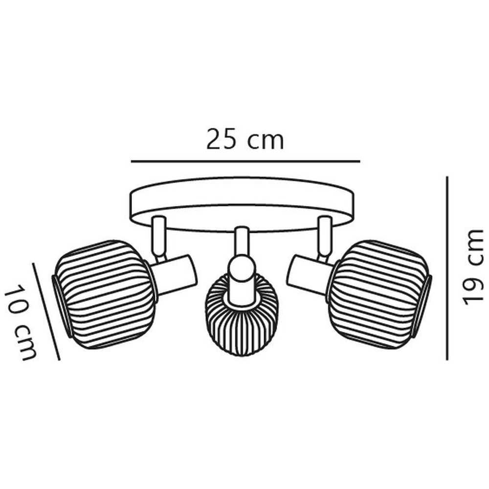 Nordlux Milford E14 3-Rondel Black Mini Ceiling Light Image 7
