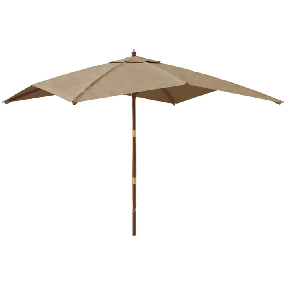 vidaXL Taupe Garden Parasol 2.7 x 3m Image 1