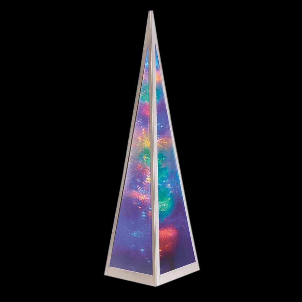 Premier 60cm Holographic Multicoloured LED Pyramid Light Image 1