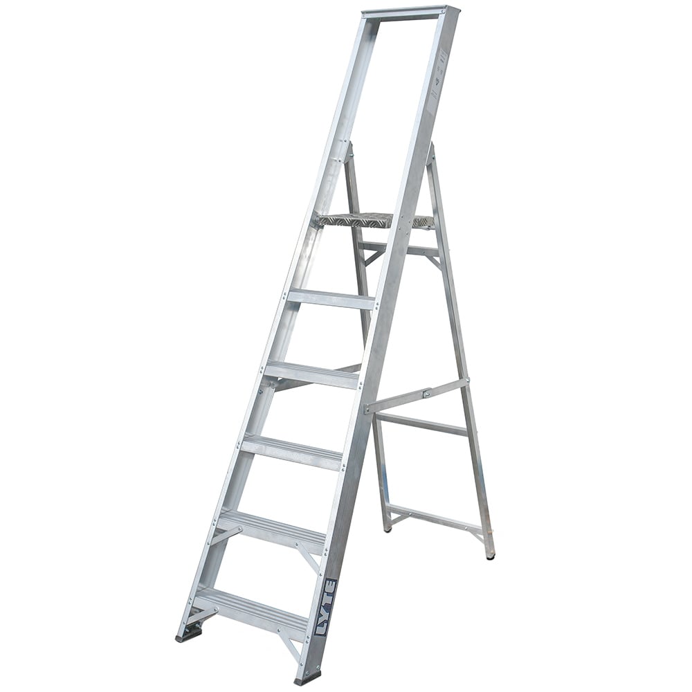 Lyte Ladders & Towers Professional Aluminium 6 Tread Platform Step Ladder Image 1