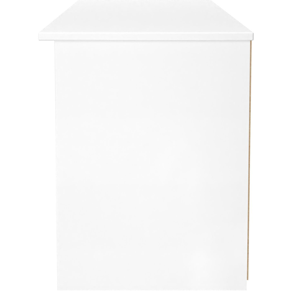 Crowndale Contrast Single Drawer 5 Shelf Grey Matt and White Wide TV Unit Ready Assembled Image 3