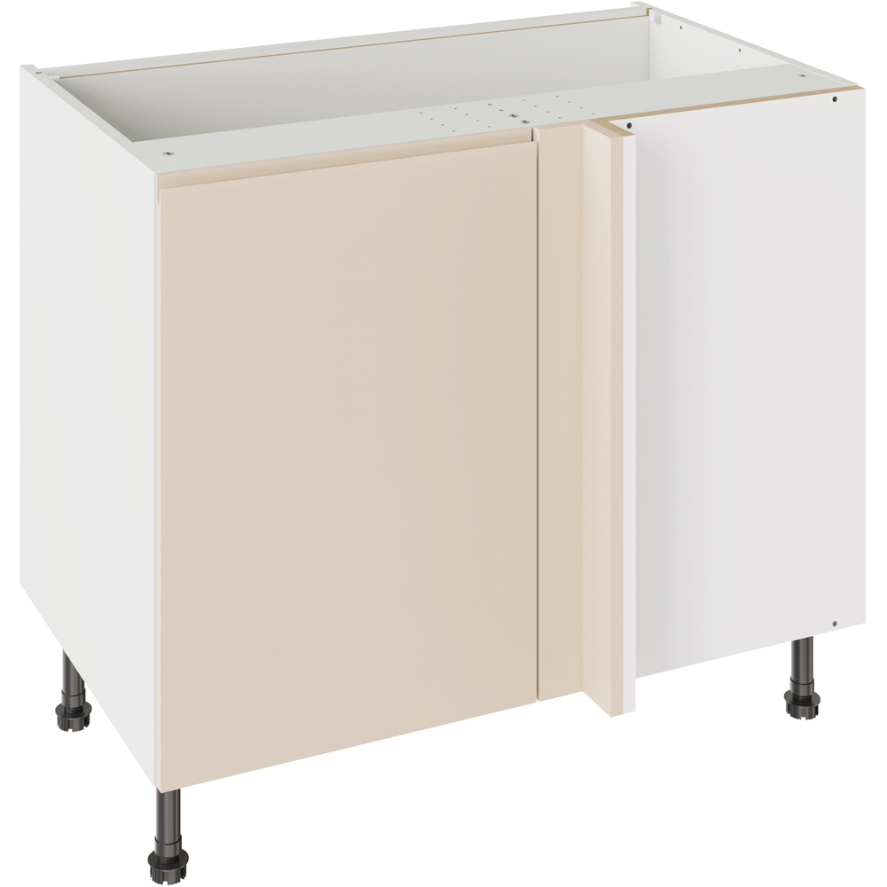 Kitchen Kit J-Pull Matt Cashmere Blind Corner Base Kitchen Cabinet Flatpack 1000mm Image 1
