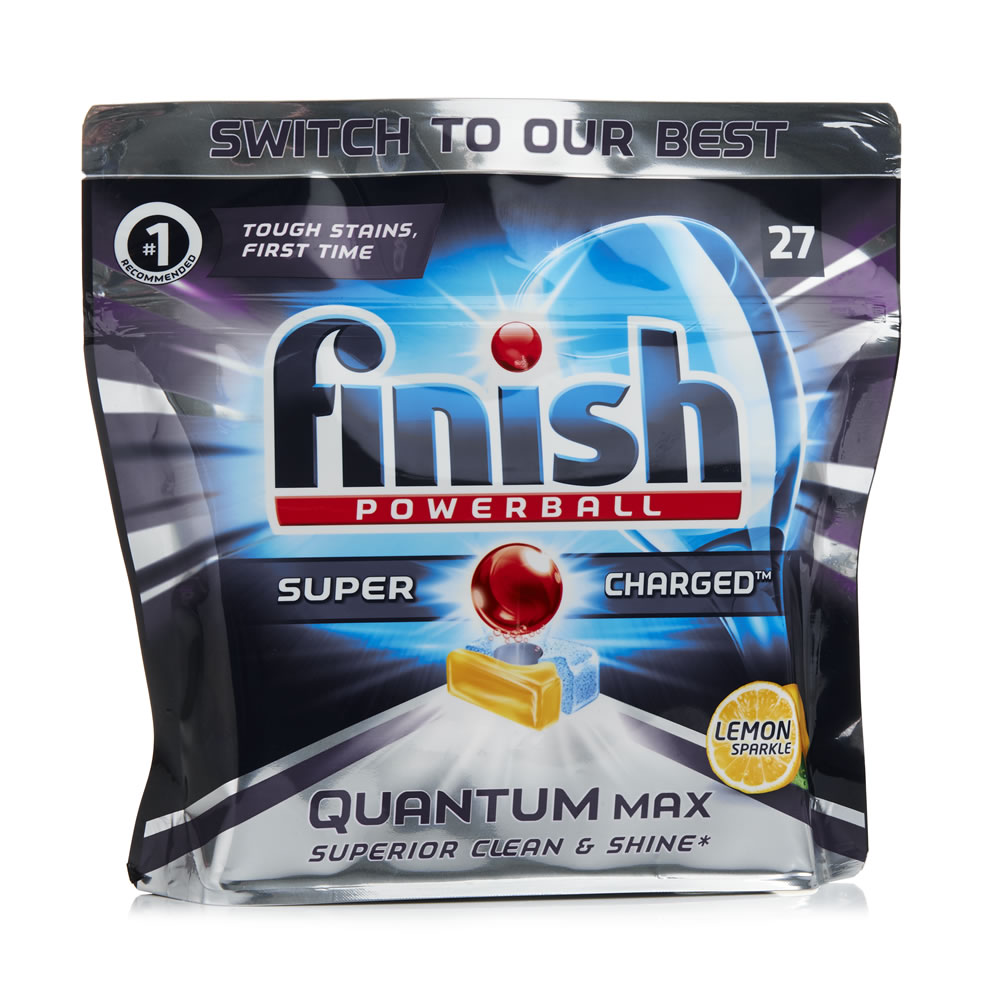 Finish Quantum Lemon Dishwasher Tablets 27 pack Image