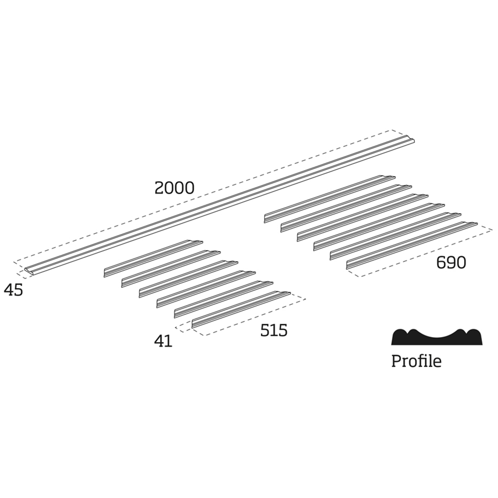 Blueprint Joinery 3 Panel Pine Slim Dado Wall Panel Kit 2000mm 690mm x 515mm Image 4