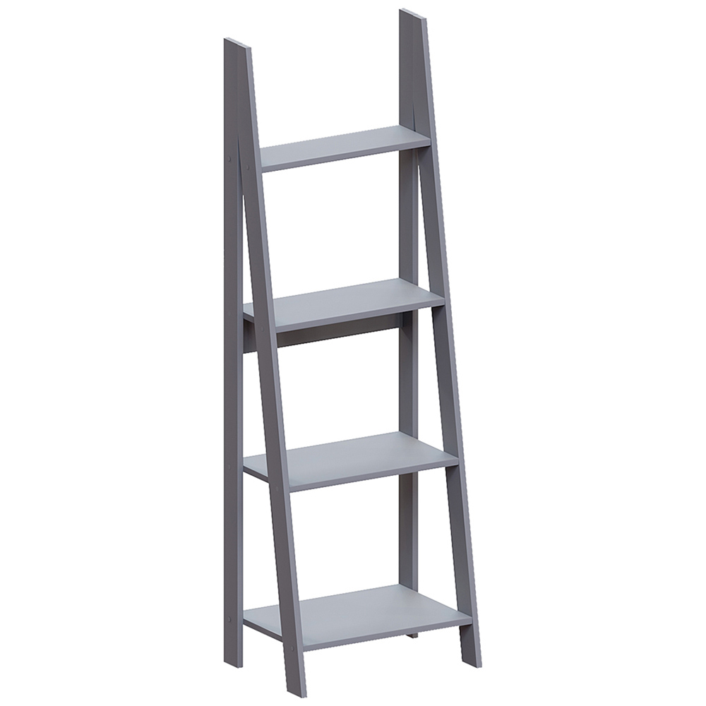 Vida Designs Bristol 4 Shelf Grey Ladder Bookcase Image 2