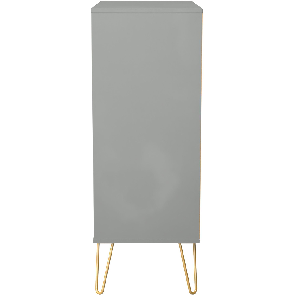 Crowndale Diamond 5 Drawer Dusk Grey Chest of Drawers Ready Assembled Image 4