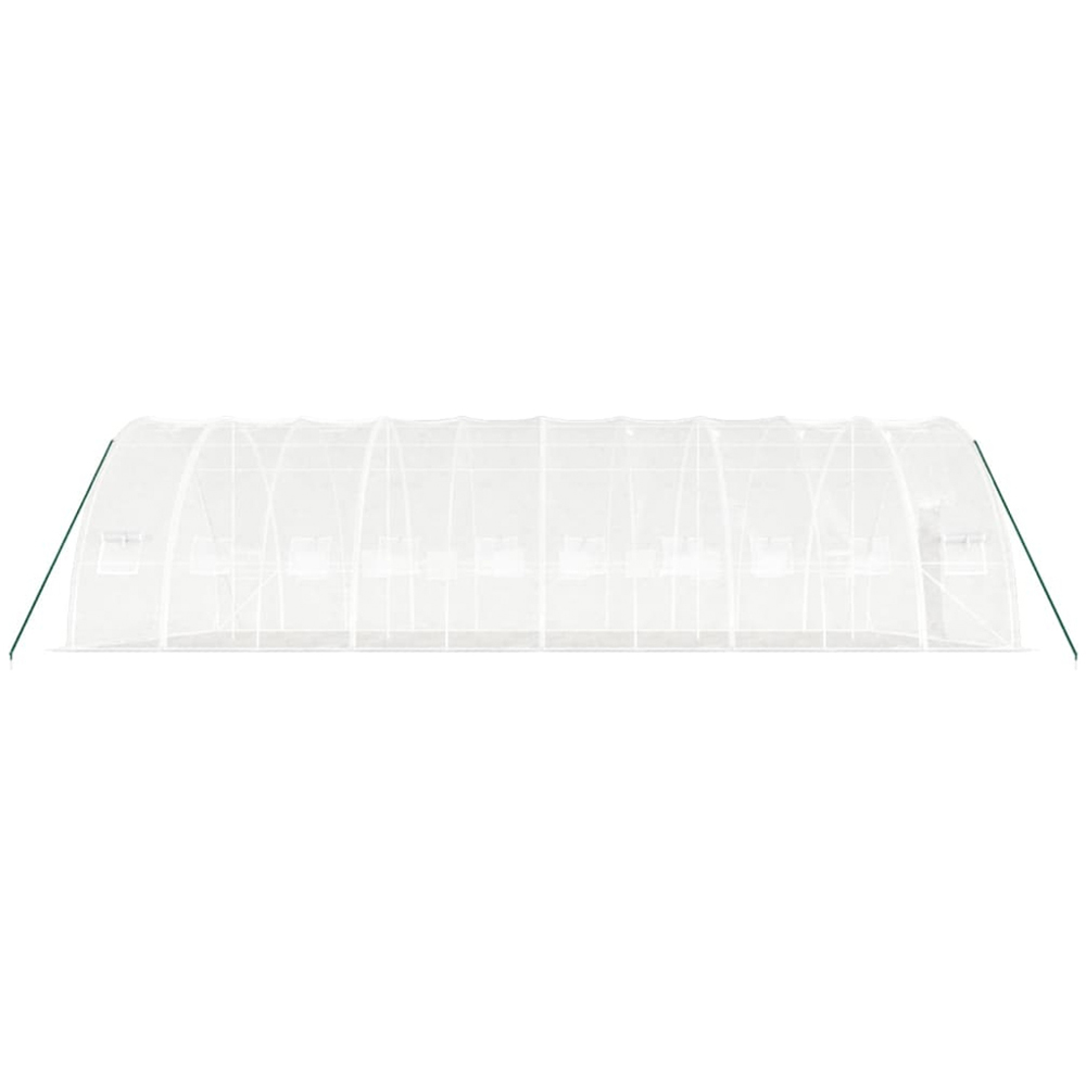 vidaXL White Polyethylene Galvanised Steel Frame 32.8 x 19.6ft Greenhouse Image 4