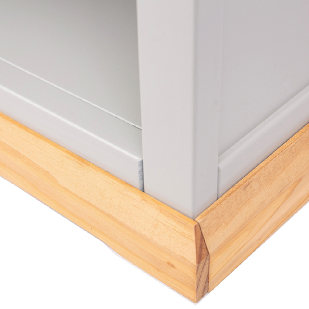 Bomporto 4 Shelf Light Grey Wide Bookcase Image 7