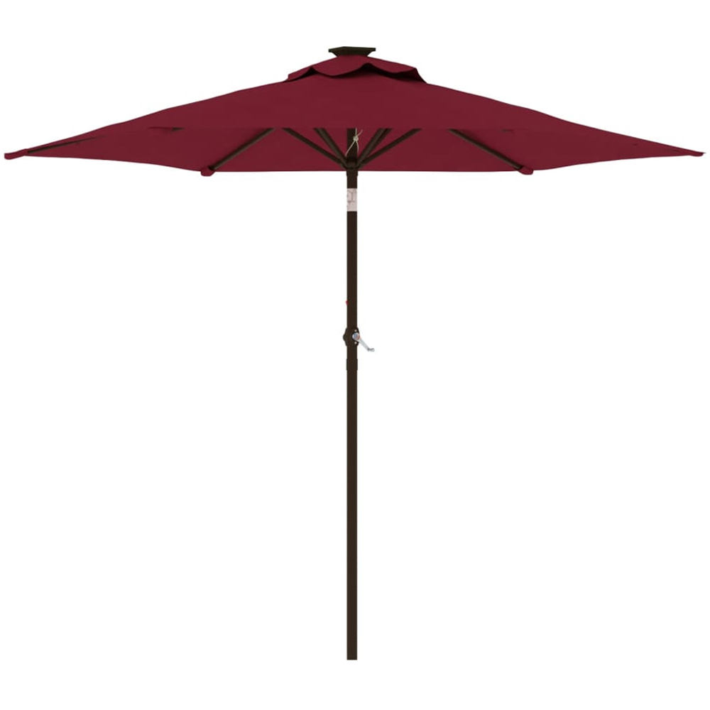 vidaXL Red Garden Parasol with Steel Pole 2.25m Image 1