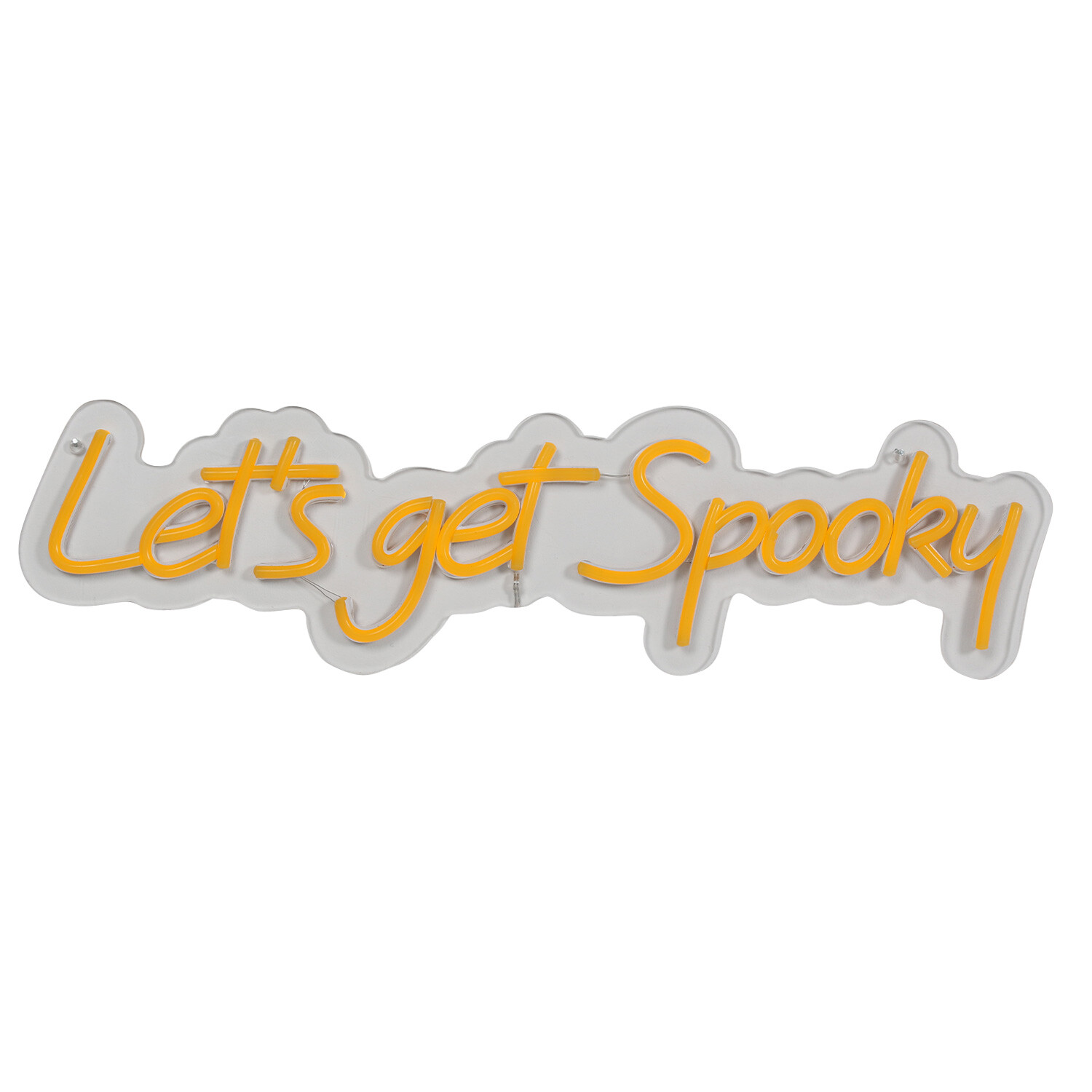 Halloween Slogan LED Sign Yellow Image 3