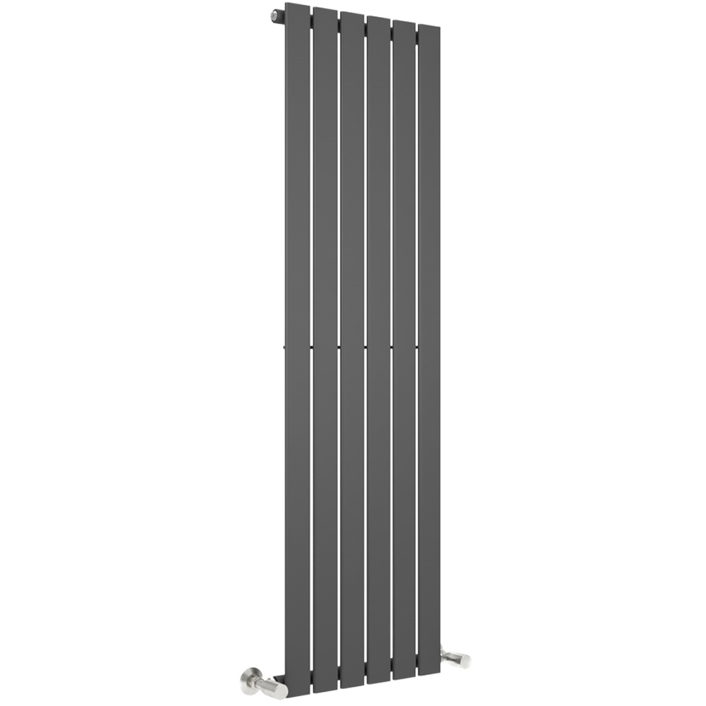 Anthracite 2640 BTU Single Flat Panel Vertical Column Radiator 1600 x 408mm Image 1