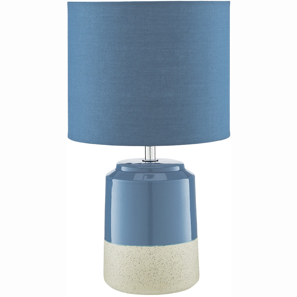 The Lighting and Interiors Denim Blue Pop Table Lamp Image 1