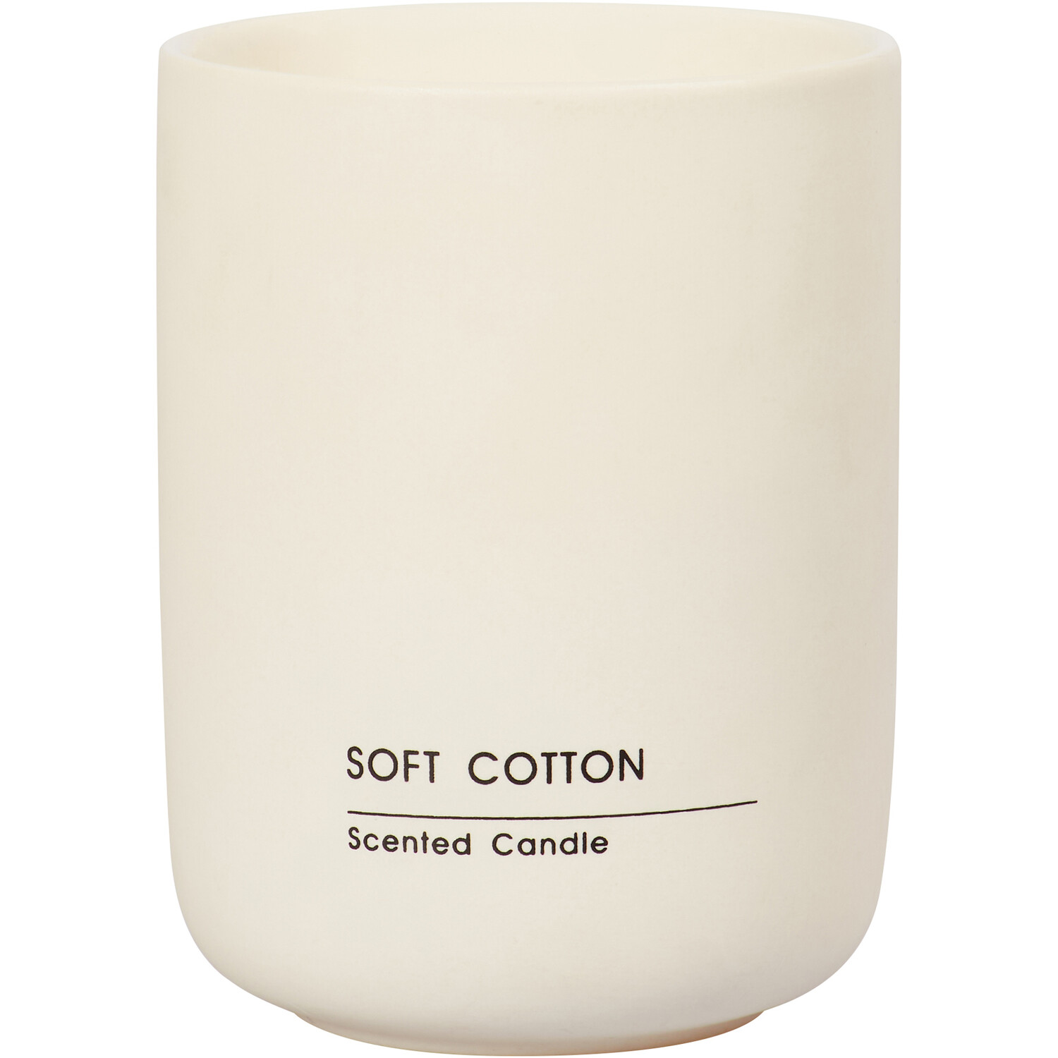 Soft Cotton Ceramic Candle - Cream Image 1
