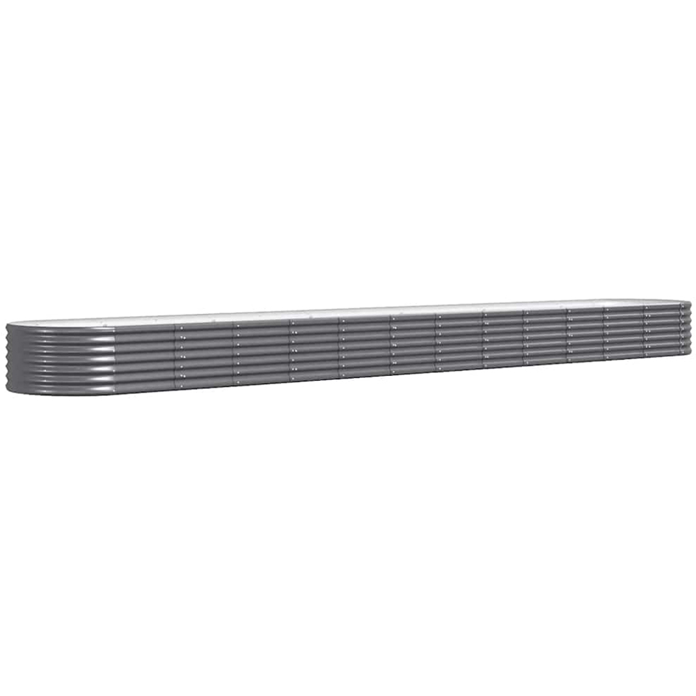 vidaXL Anthracite Galvanised Steel Raised Garden Bed 512 x 80 x 36cm Image 1