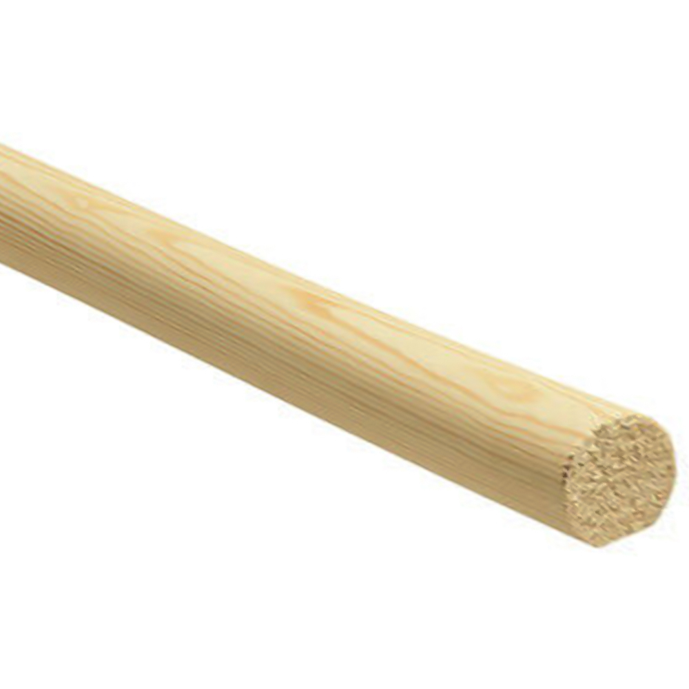 ​Blueprint Joinery Pine Rounded Mopstick Wall Mounted Handrail 3.6m Image 2