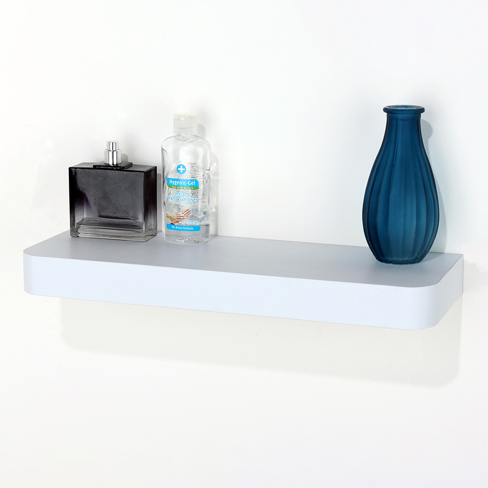 Core Products Trent 50cm Matt White Narrow Floating Shelf Kit Image 1