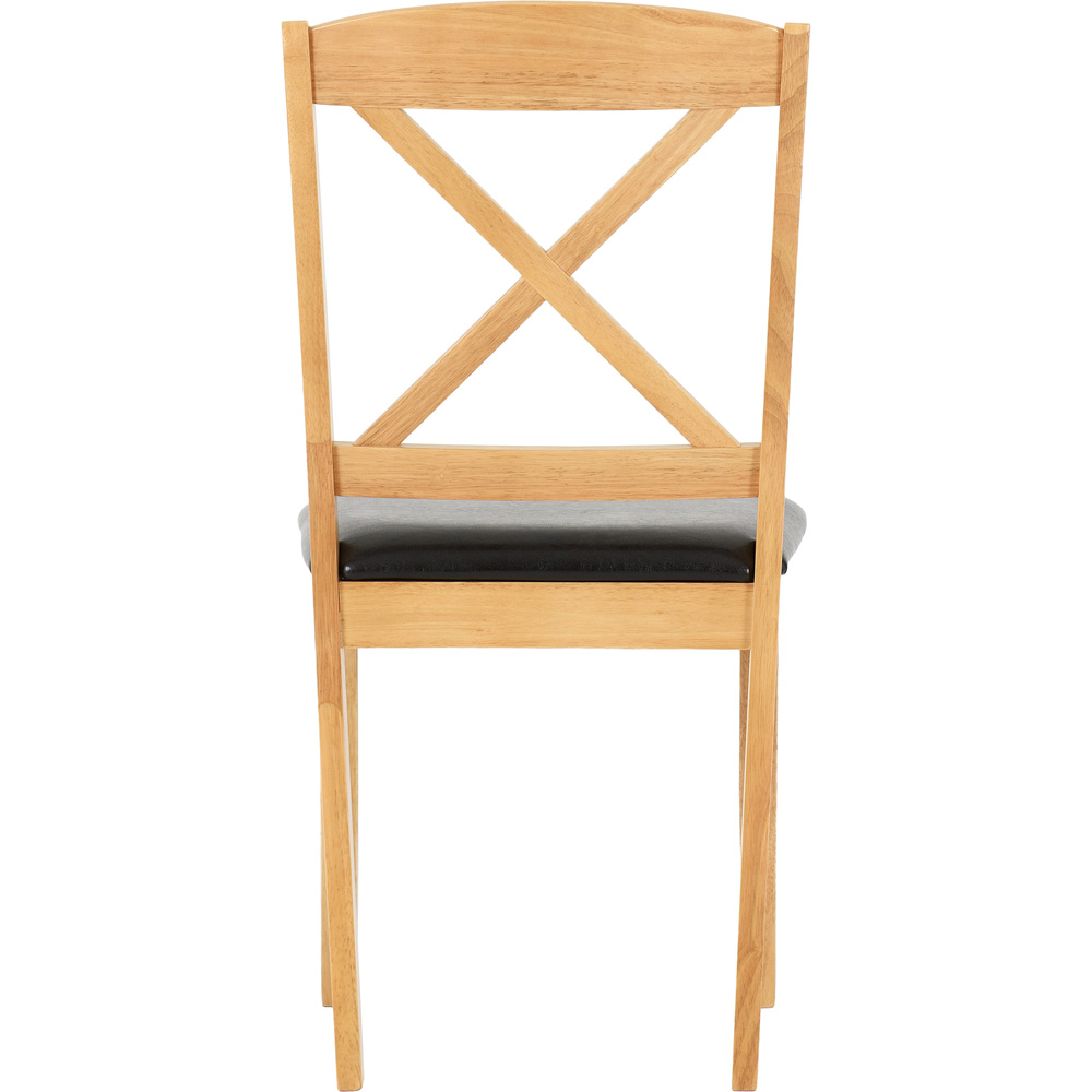Seconique Mason Set of 2 Brown Oak Varnish Dining Chair Image 4