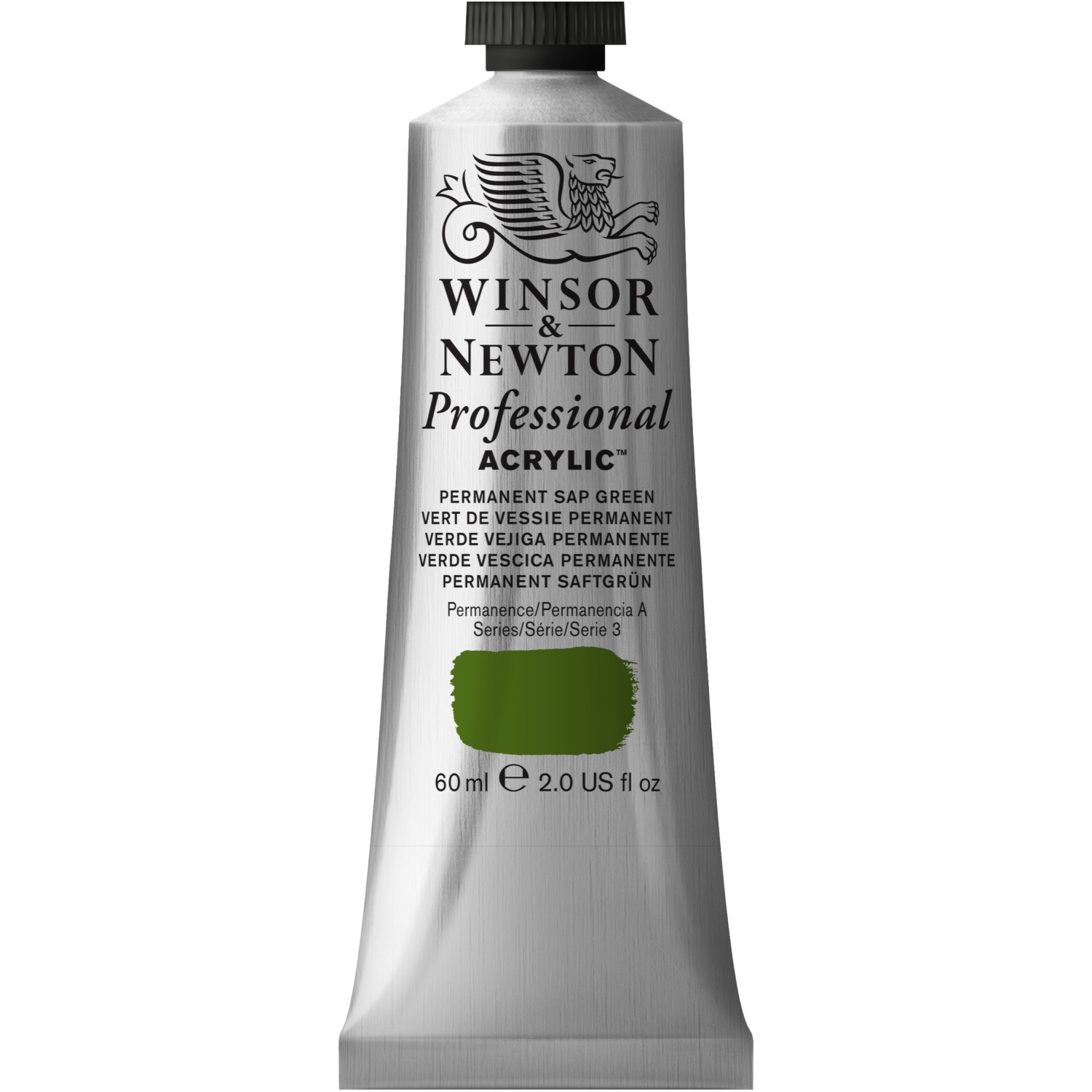 Winsor and Newton 60ml Professional Acrylic Paint - Permanent Sap Green Image 1