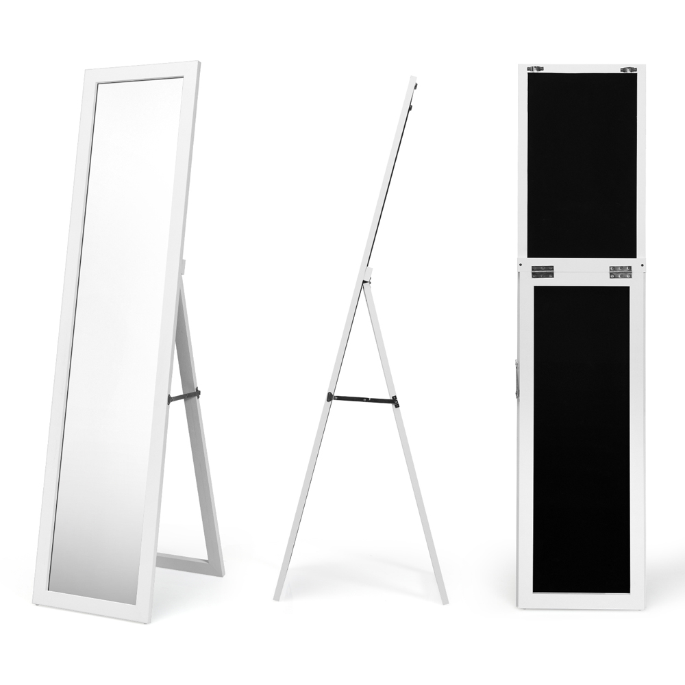 Costway White Wooden Full Length Mirror 153 x 37cm Image 6