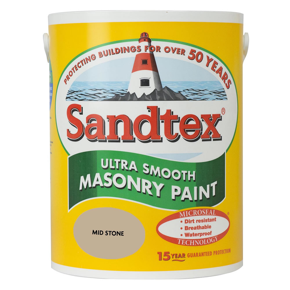 Sandtex Country Stone Ultra Smooth Exterior Masonr y Paint 5L Image 1