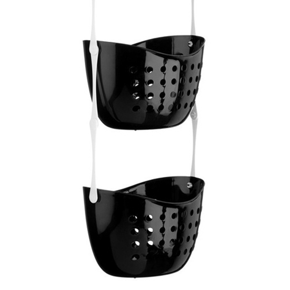 Premier Housewares 3-Tier Black Shower Caddy Image 3