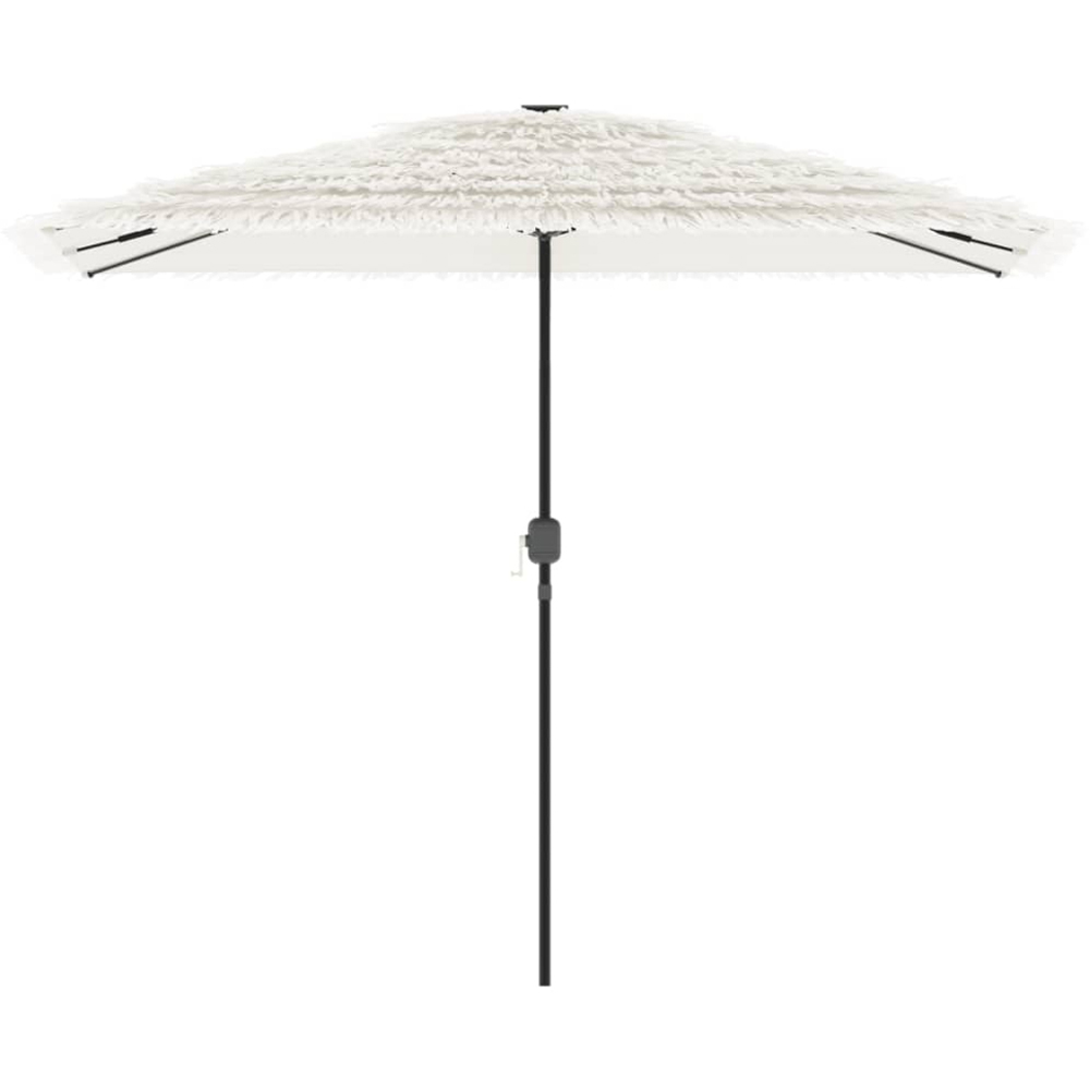 vidaXL White Straw Top Garden Parasol with Steel Pole 3m Image 2