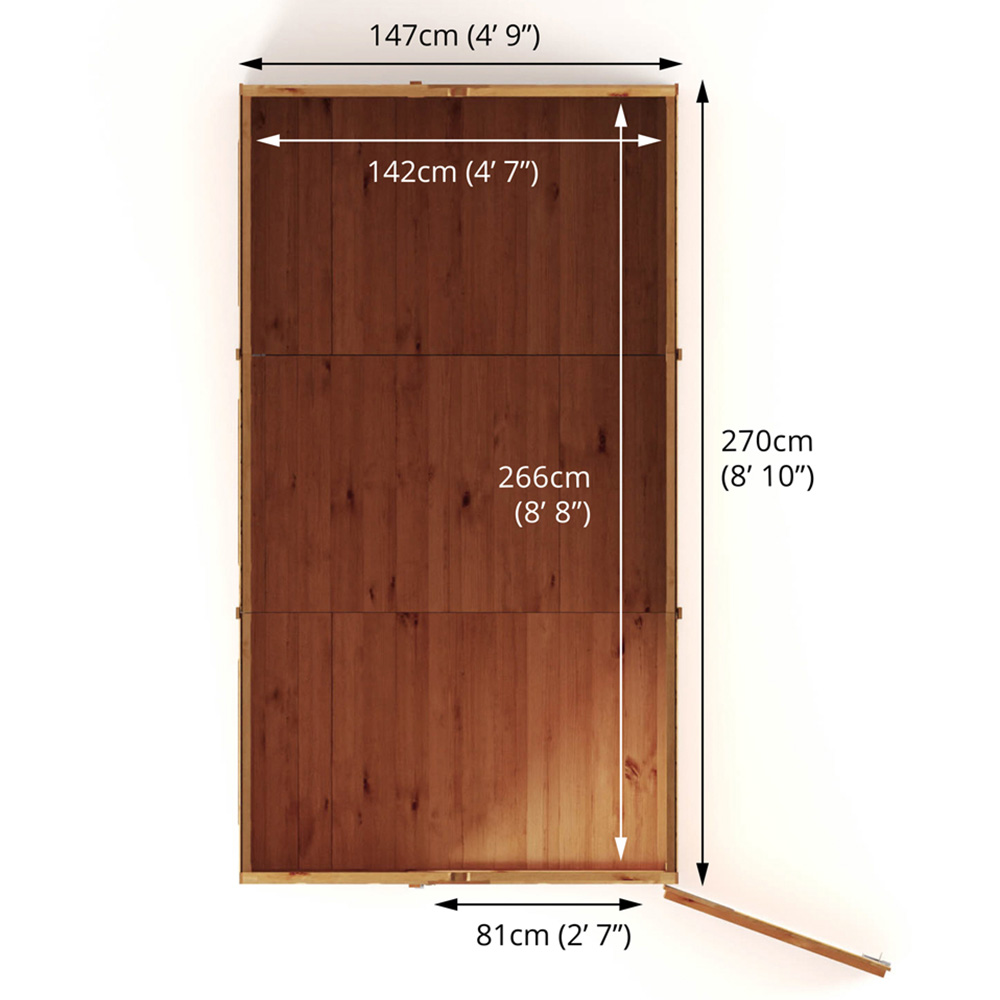 Mercia 9 x 5ft Modular Shiplap Apex Shed Image 8