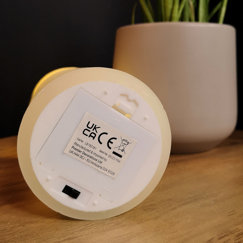 Premier Cream Flicker Bright Candle with Timer 18cm Image 9