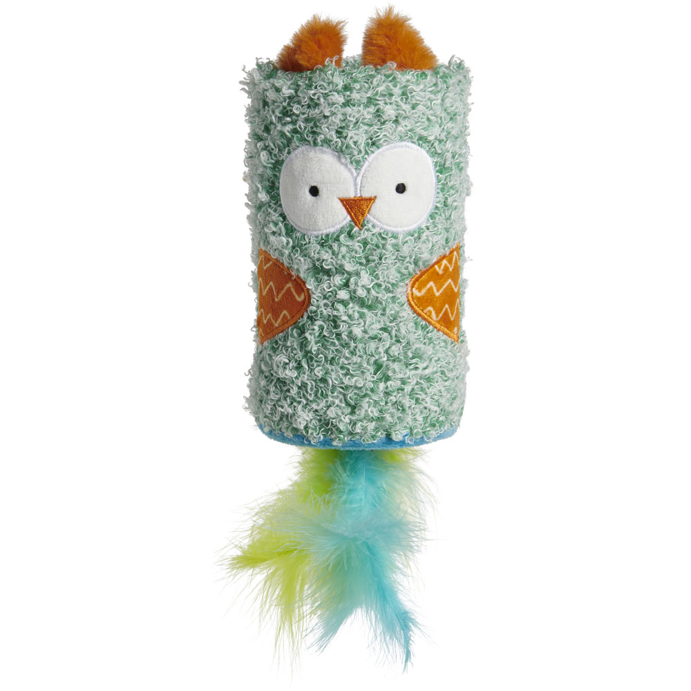 Wilko Feathered Roller Owl Cat Toy Image 1