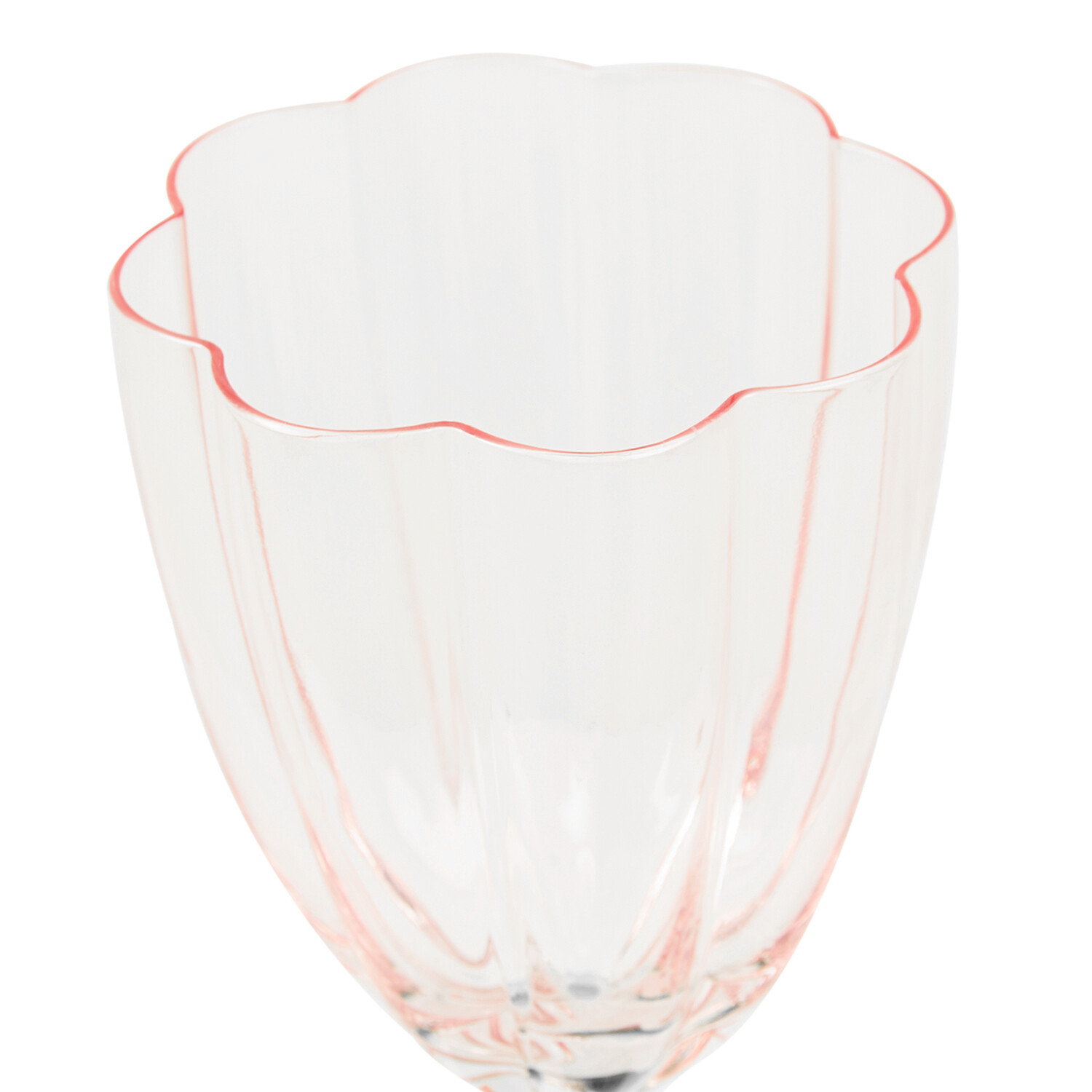 Flower Wine Glass - Pink and Green Image 2