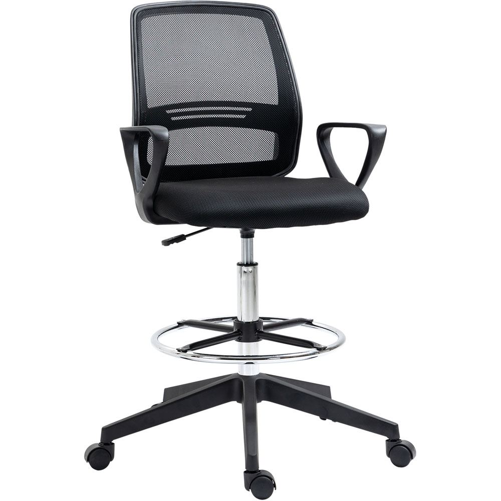 Portland Black Mesh Swivel Tall Back Office Chair Image 2