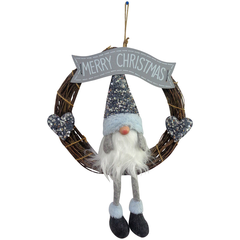 Candy Cane Lane Gonk in Wreath 47cm Image 3