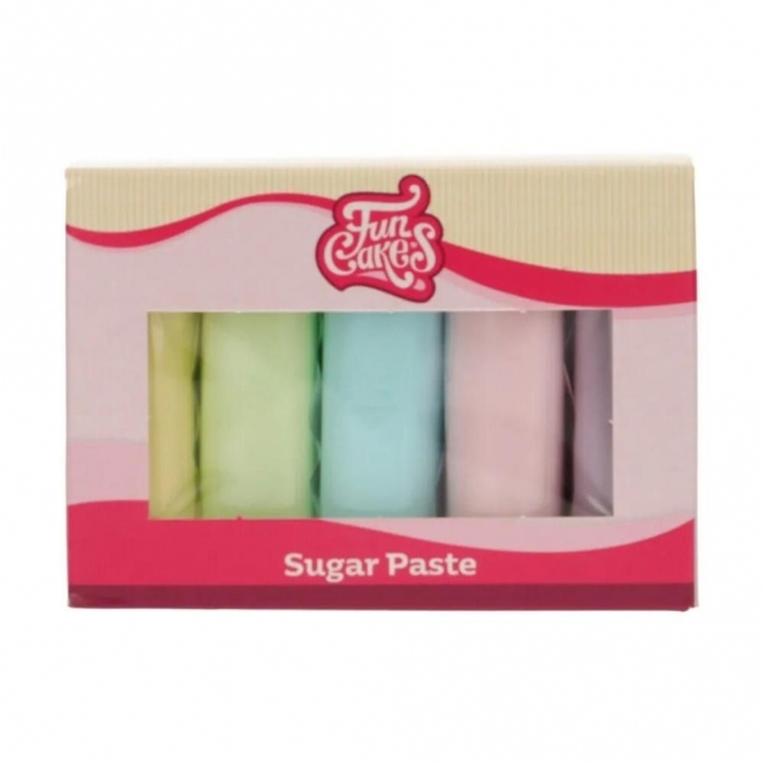 Pack of 5 FunCake Sugar Paste - Pastels Image 1