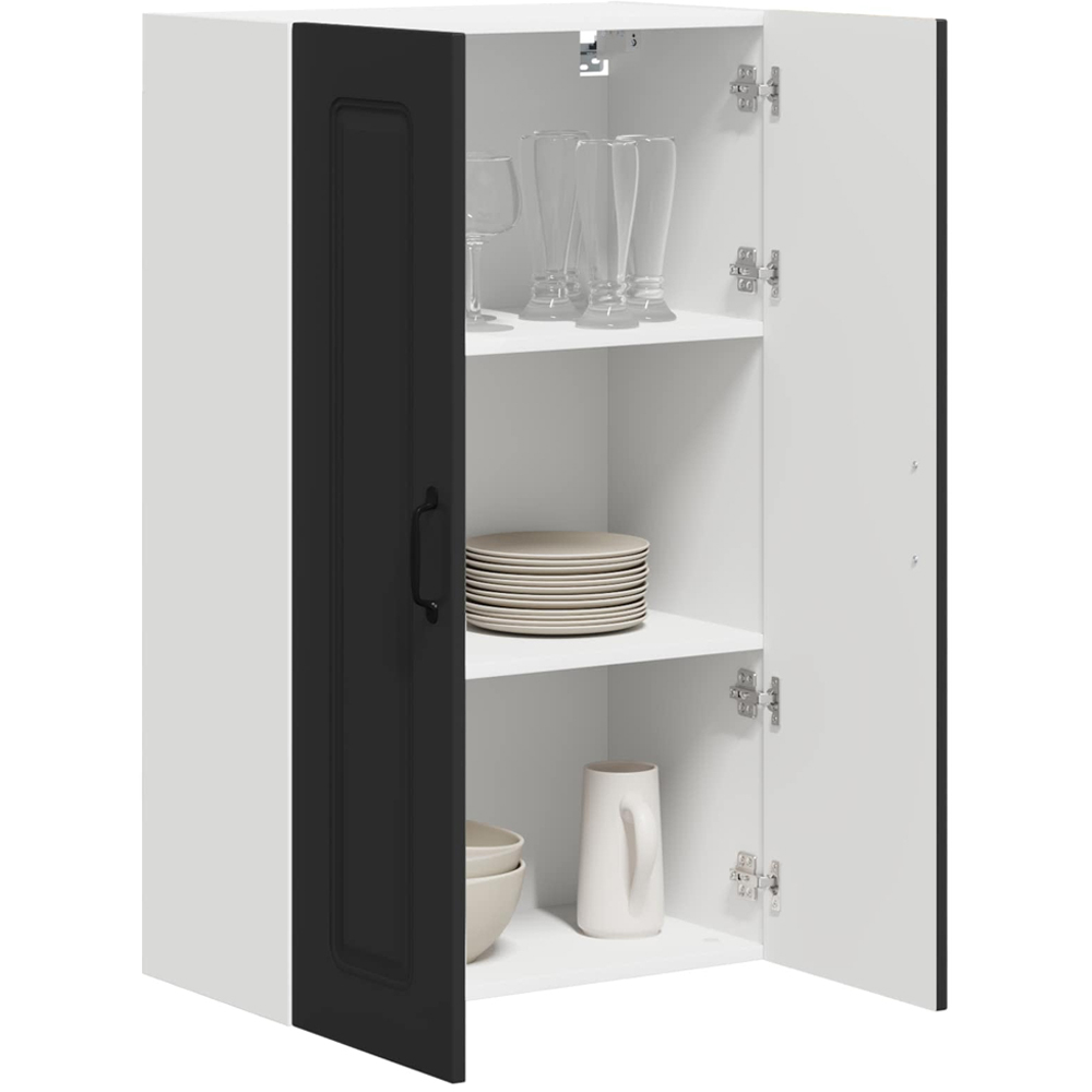 vidaXL 2 Door Black Kitchen Wall Cabinet Image 3