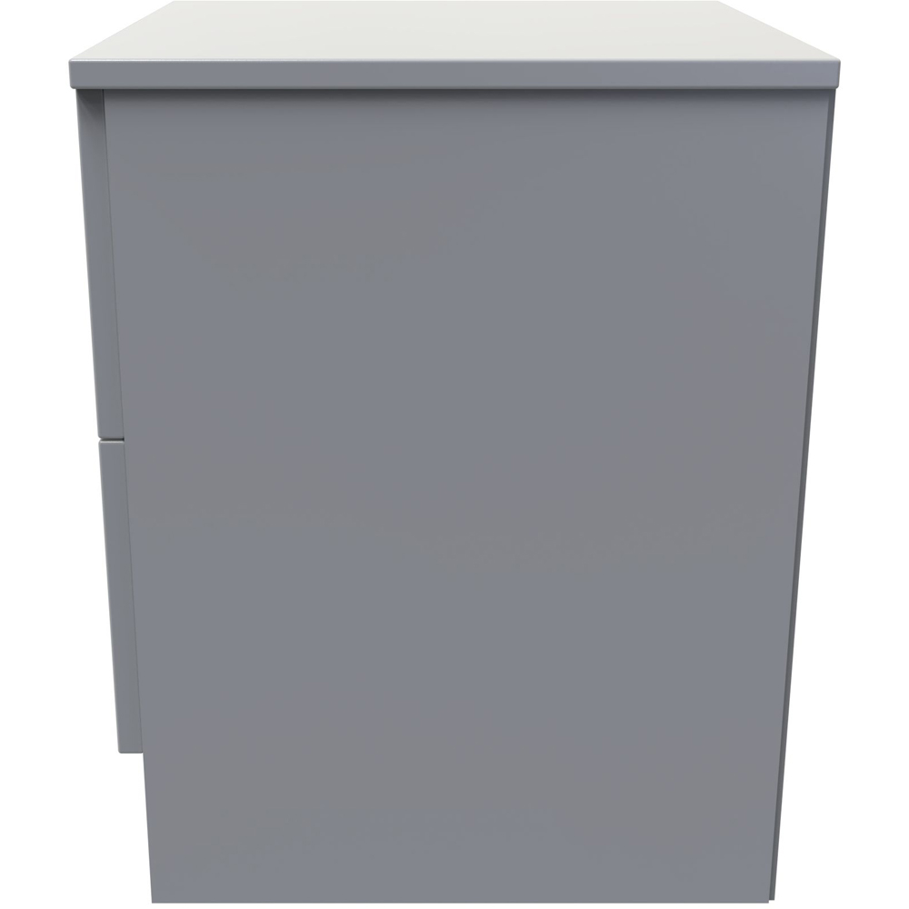 Crowndale Avon 2 Drawer Dusk Grey Bedside Cabinet Image 4