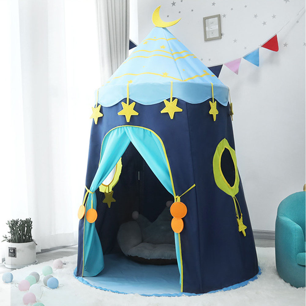 Living and Home Kids Pop Up Tent Playhouse Blue Image 2