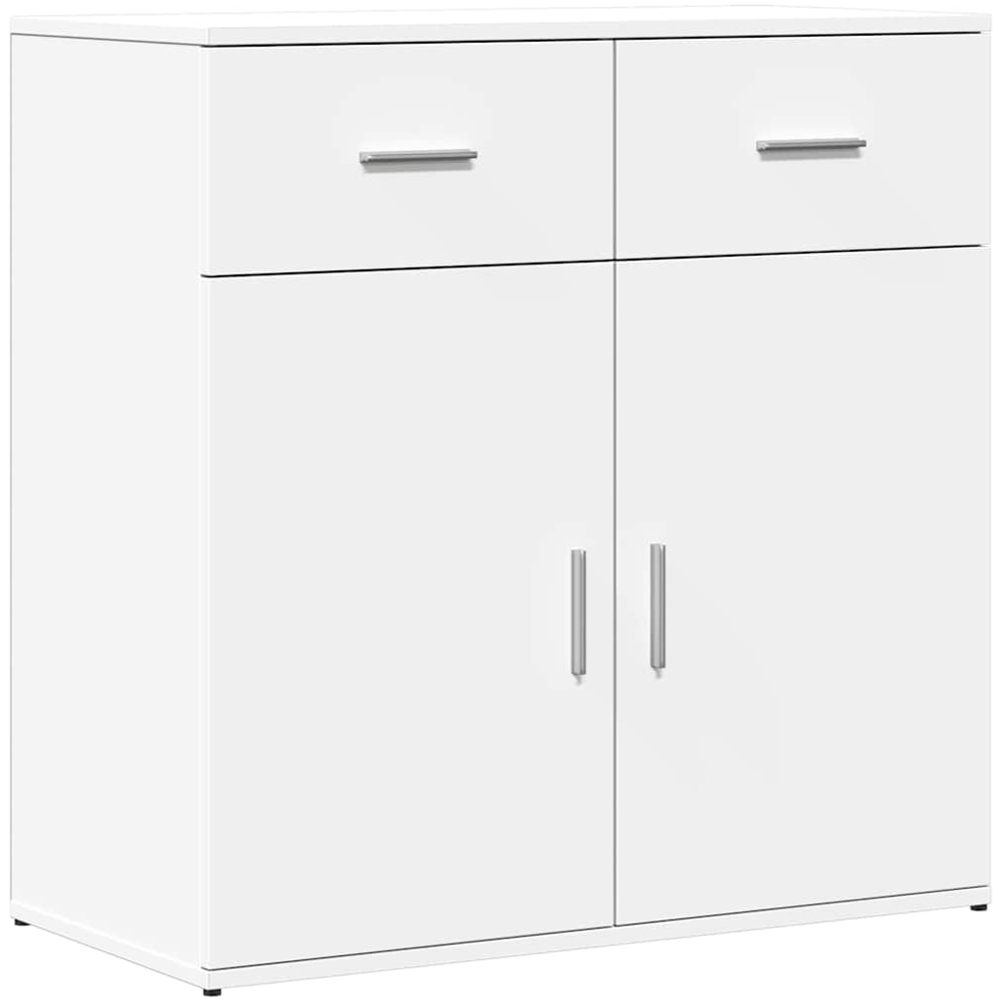 vidaXL 2 Door 2 Drawer White Sideboard Set of 2 Image 3