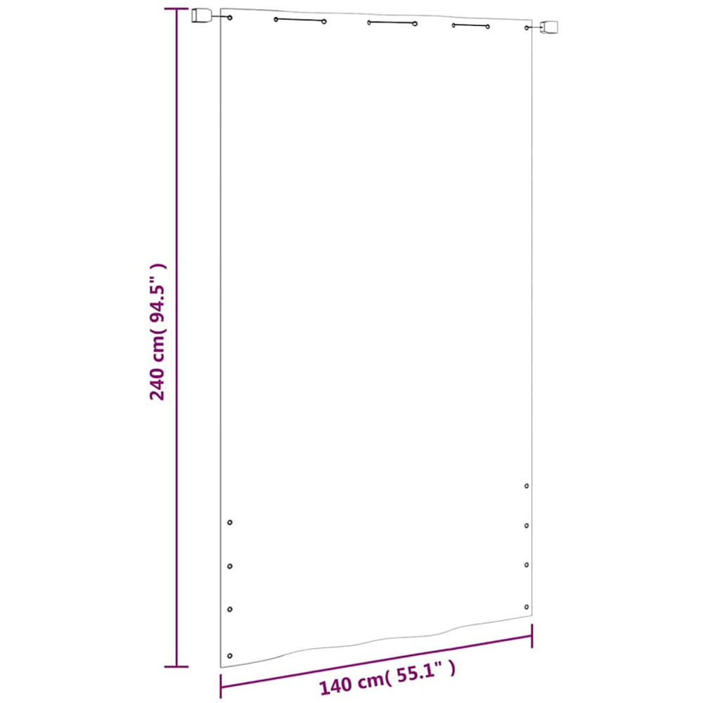 vidaXL 140 x 240cm Green Oxford Fabric Balcony Privacy Screen Image 6