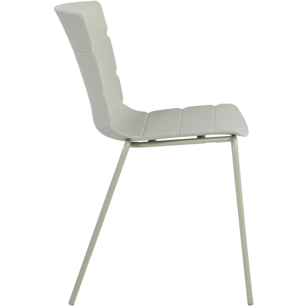 Core Products Bali Set of 2 Light Green Plastic Kitchen Chair Image 7