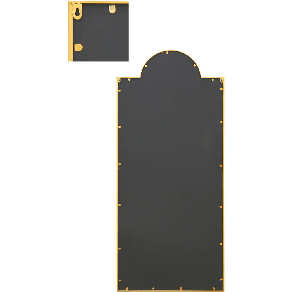 MirrorOutlet The Genestra Gold Contemporary Wall and Leaner Garden Mirror 170 x 75cm Image 4