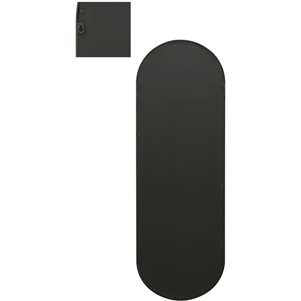 The Vultus Black Double Arched Metal Leaner Wall Mirror 180 x 60cm Image 4