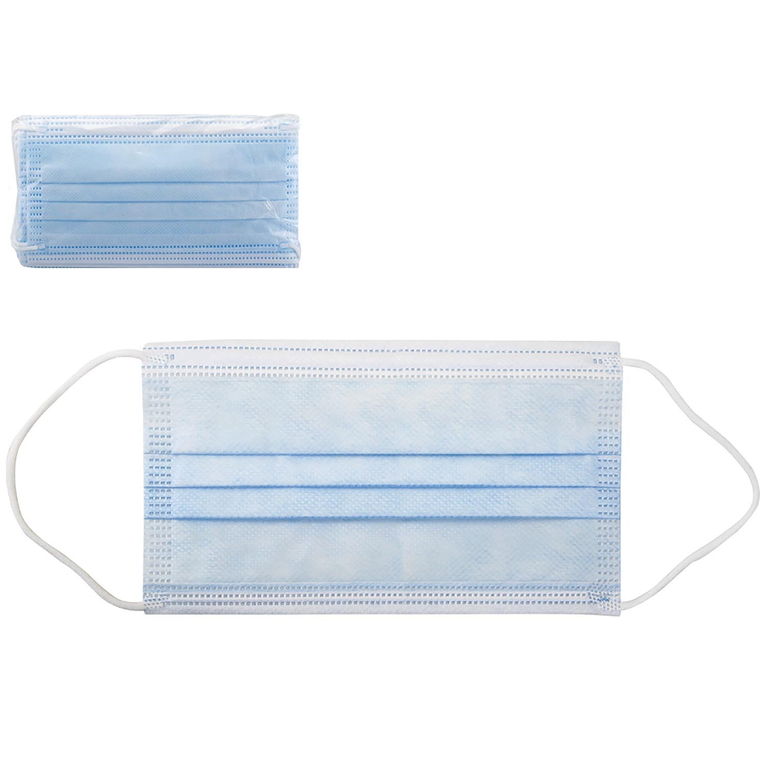 Blue Disposable Face Coverings 10 Pack Image