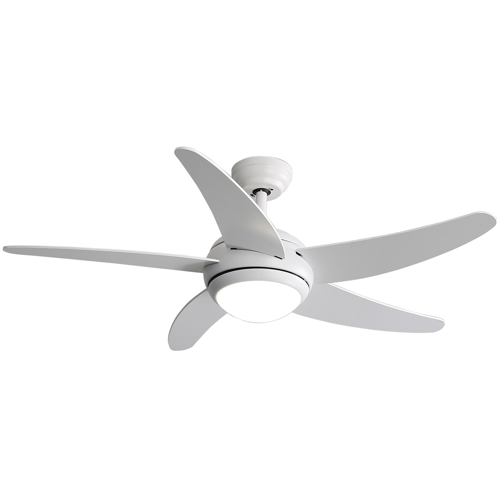 Living and Home 5 Blade White Ceiling Fan Light with and Remote Control 52 inch Image 1