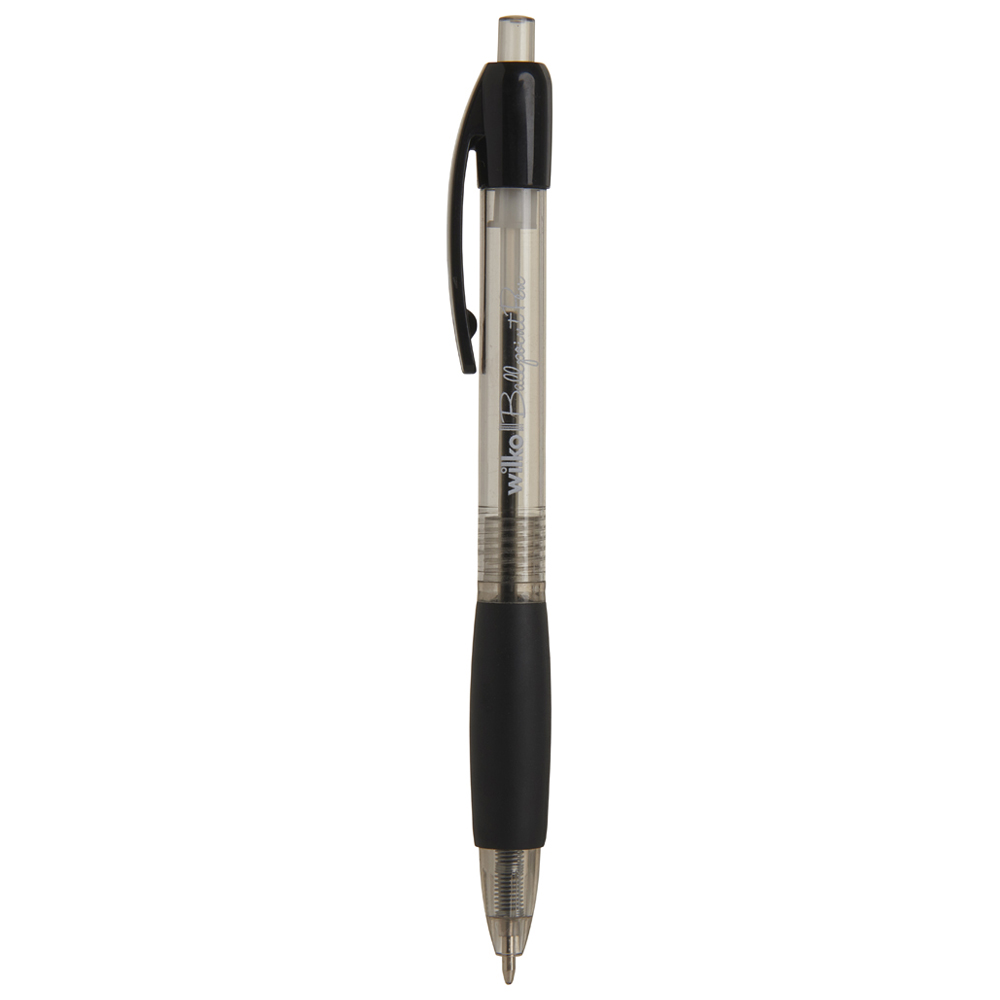 Wilko Black Retractable Ball Pens 5 pack Image 2