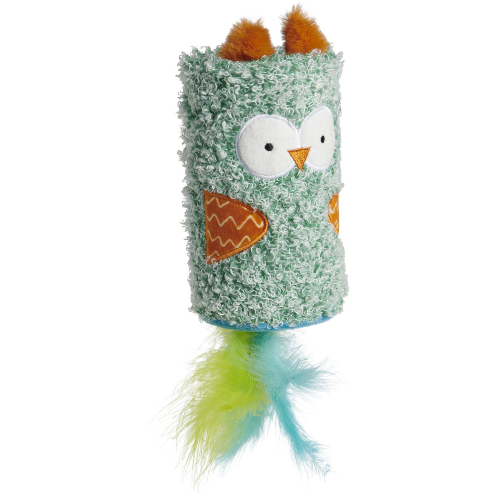 Wilko Feathered Roller Owl Cat Toy Image 2