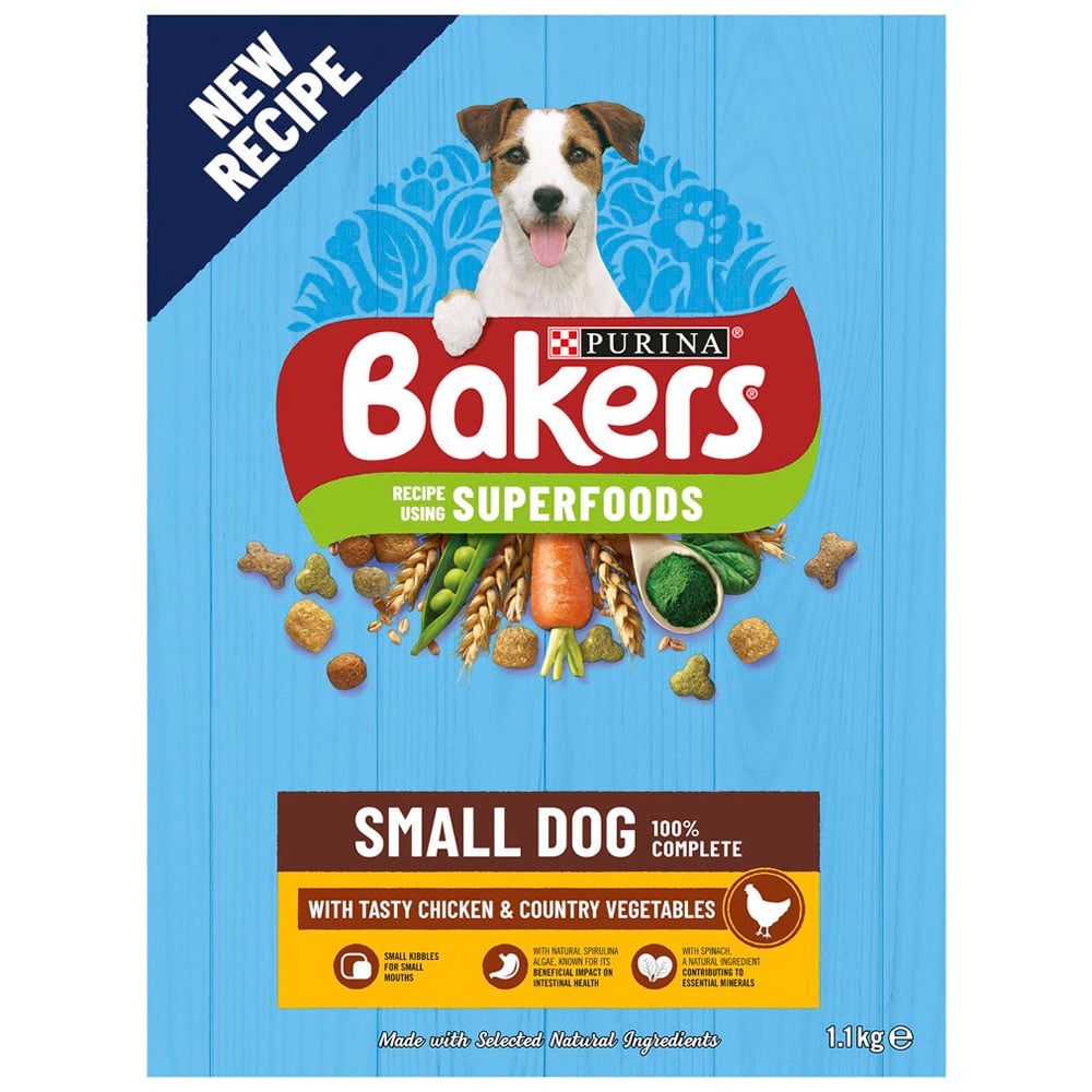 Purina Bakers Chicken and Veg Small Dog Dry Dog Food Case of 5 x 1.1kg Image 3