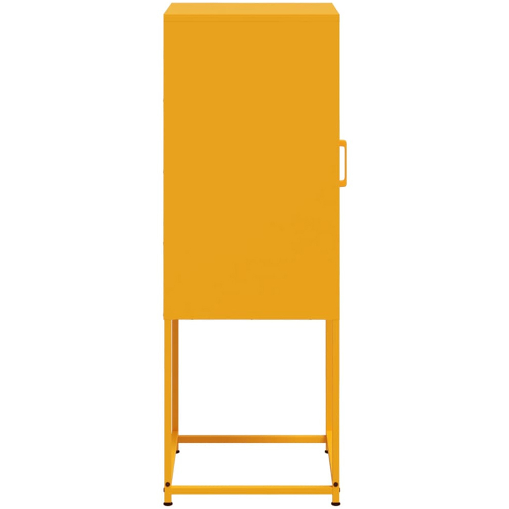 vidaXL Single Door Mustard Yellow Steel Highboard Image 7