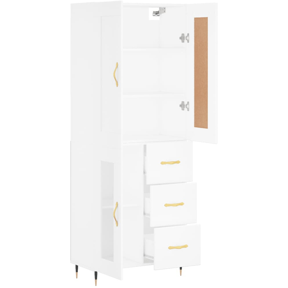 vidaXL 3 Door 3 Drawer White Highboard Image 4