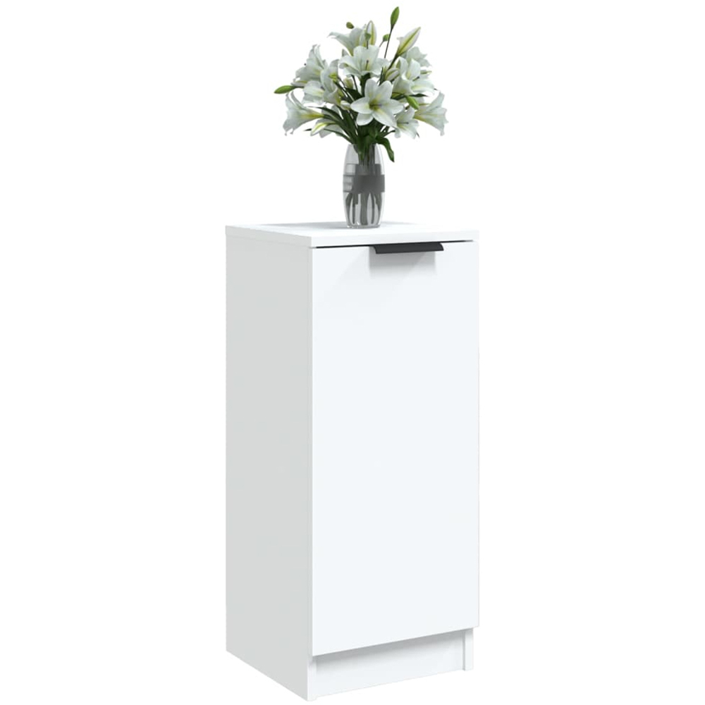 vidaXL Single Door White Sideboard Image 4