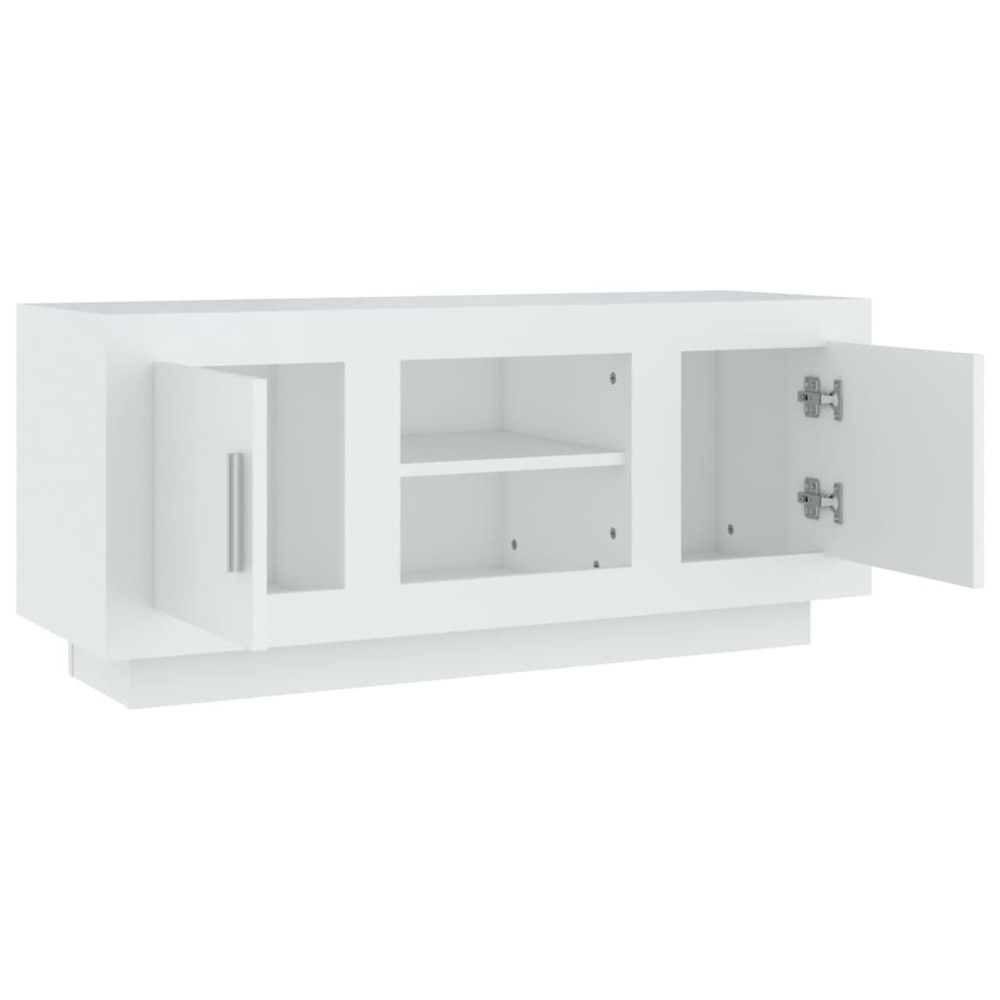 vidaXL 2 Door 2 Shelf White TV Cabinet Image 3